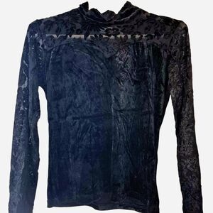 Vintage Velvet Burnout Medium L/S  Whimsigoth Dark Romantic Coquette Valentines